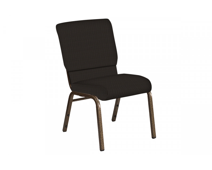 BLNK Church Chair in Mainframe with Gold Vein Frame - Truffle, 18.5"W