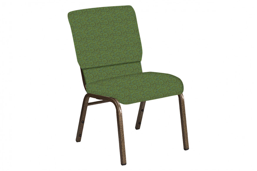 BLNK™ Church Chair in Martini with Gold Vein Frame - Appletini, 18.5"W