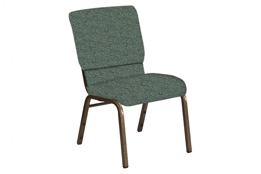 BLNK™ Church Chair in Martini with Gold Vein Frame - Smokey, 18.5"W