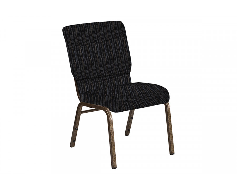 BLNK Church Chair in Mystery with Gold Vein Frame - Ebony, 18.5"W