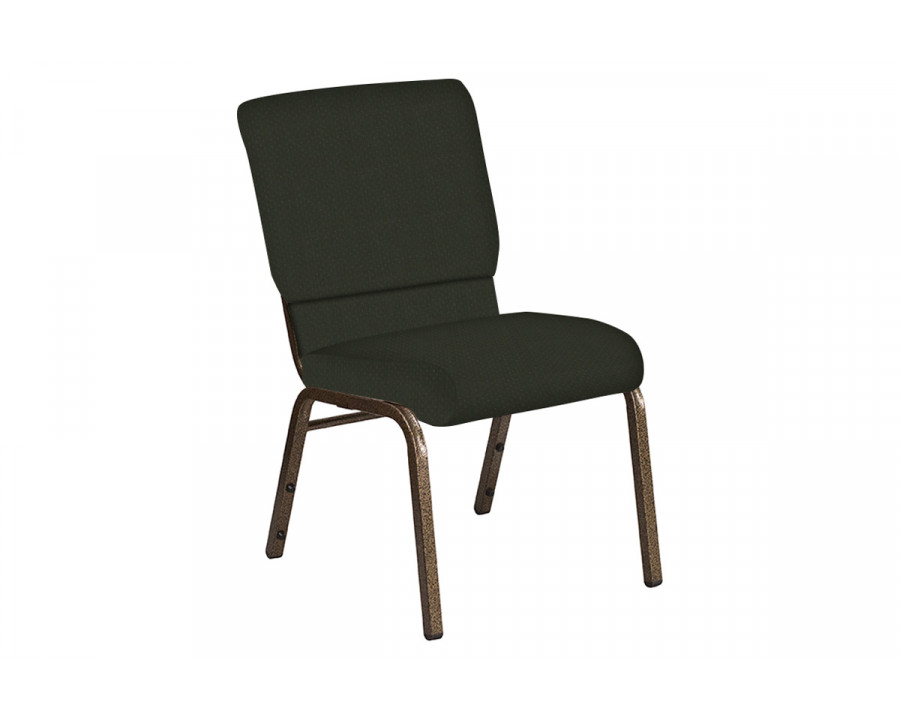 BLNK Church Chair in Neptune with Gold Vein Frame - Moss, 18.5"W