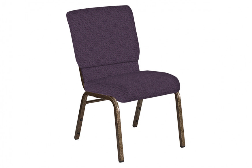 BLNK™ Church Chair in Old World with Gold Vein Frame - Purple, 18.5"W