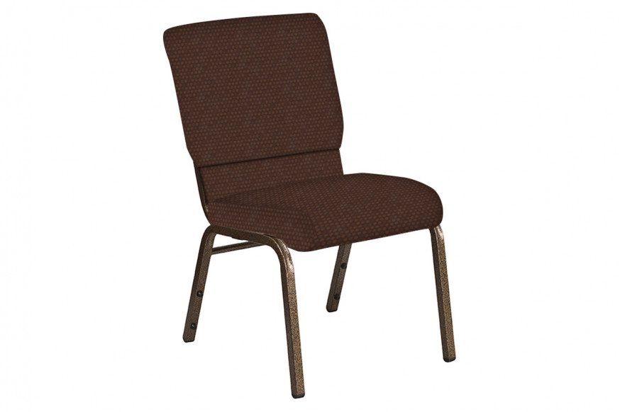 BLNK™ Church Chair in Optik with Gold Vein Frame - Cordovan Rust, 18.5"W