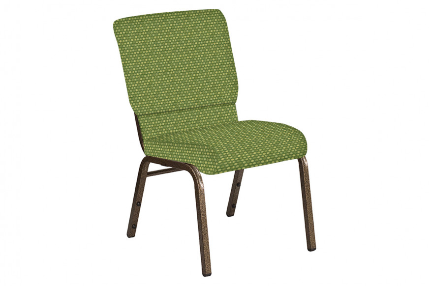 BLNK™ Church Chair in Optik with Gold Vein Frame - Olive, 18.5"W