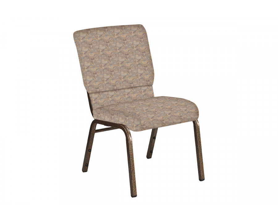 BLNK Church Chair in Perplex with Gold Vein Frame - Fossil, 18.5"W