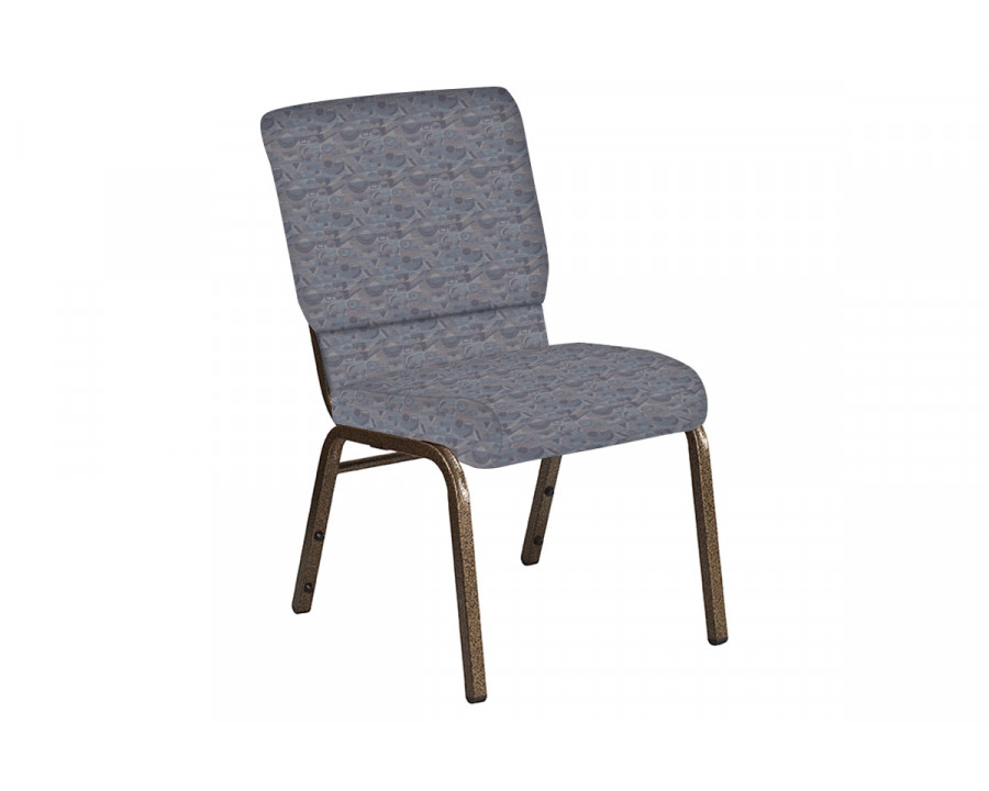 BLNK Church Chair in Perplex with Gold Vein Frame - Hazelwood, 18.5"W