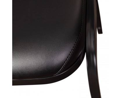 BLNK HERCULES Series Commercial Vinyl Dome Back Stacking Banquet Chair - Black Metal