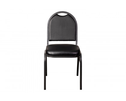 BLNK™ HERCULES Series Commercial Vinyl Dome Back Stacking Banquet Chair - Silver Vein Metal