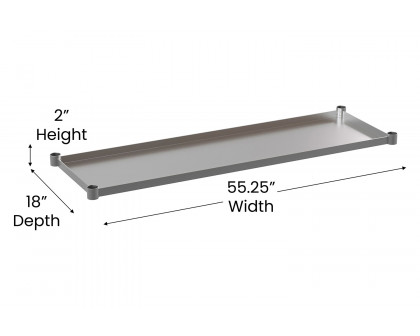 BLNK Woodford Stainless Steel Galvanized Under Shelf - 24"W x 60"L