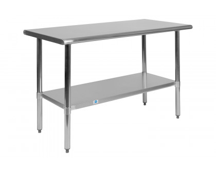 BLNK Rawcliffe Stainless Steel Prep and Work Table with Undershelf