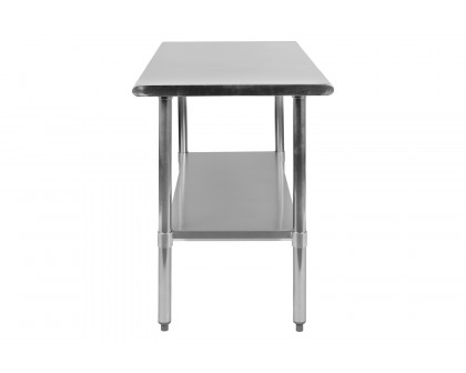 BLNK Rawcliffe Stainless Steel Prep and Work Table with Undershelf