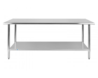 BLNK Reader Stainless Steel Prep and Work Table with Undershelf