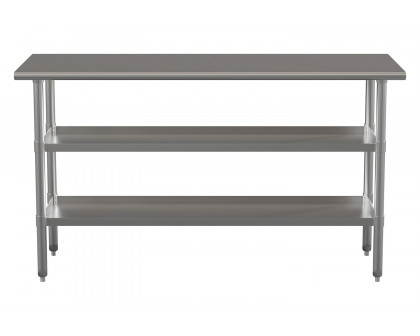 BLNK Randolph Stainless Steel Work Table with 2 Undershelves