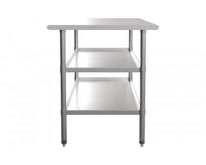 BLNK Ravenel Stainless Steel Work Table with 2 Undershelves