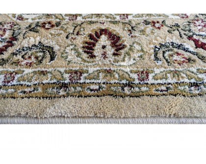 BLNK Mersin Collection Persian Style Octagon Olefin Area Rug with Jute Backing - Ivory, 5'W x 5'L