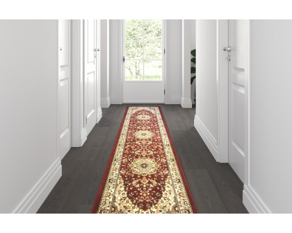 BLNK - Mersin Collection Persian Style Olefin Area Rug with Jute Backing