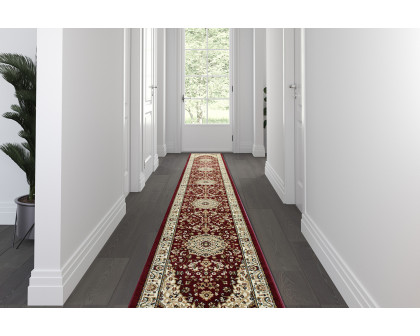 BLNK Mersin Collection Persian Style Olefin Area Rug with Jute Backing