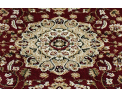 BLNK™ Mersin Collection Persian Style Olefin Area Rug with Jute Backing - Burgundy, 3'W x 15'L