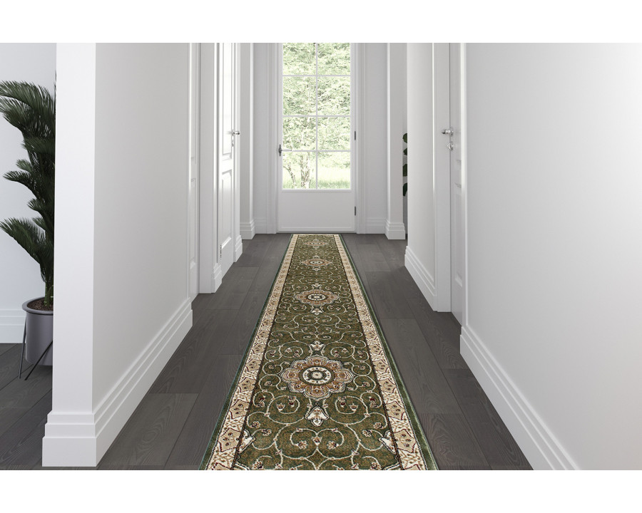 BLNK - Portman Collection Persian Style Olefin Area Rug with Jute Backing