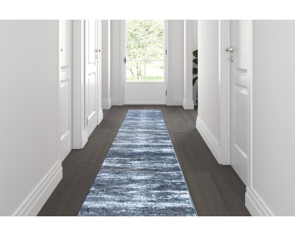 BLNK - Marian Collection Olefin Distressed Area Rug with Jute Backing