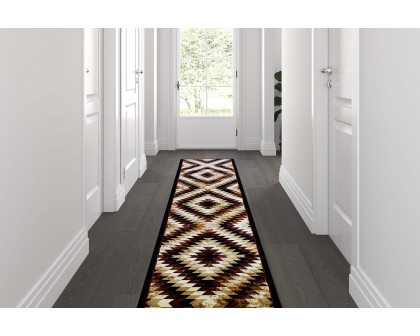 BLNK - Teagan Collection Southwestern Style Olefin Area Rug with Jute Backing