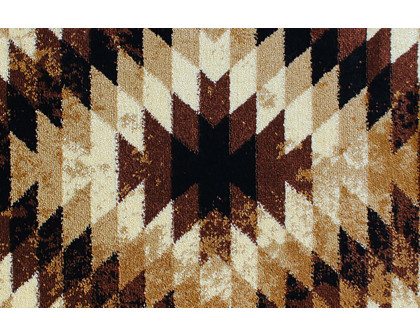 BLNK Teagan Collection Southwestern Style Olefin Area Rug with Jute Backing - Brown, 2'W x 3'L