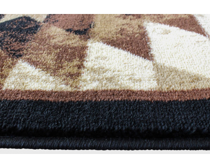 BLNK Teagan Collection Southwestern Style Olefin Area Rug with Jute Backing - Brown, 5'W x 7'L