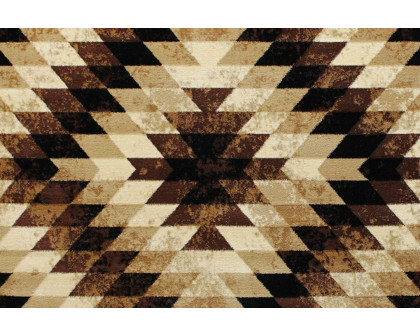 BLNK Teagan Collection Southwestern Style Olefin Area Rug with Jute Backing - Brown, 5'W x 7'L