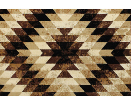 BLNK Teagan Collection Southwestern Style Olefin Area Rug with Jute Backing - Brown, 6'W x 9'L