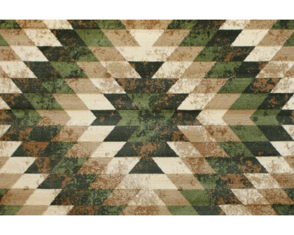 BLNK Teagan Collection Southwestern Style Olefin Area Rug with Jute Backing - Green, 6'W x 9'L