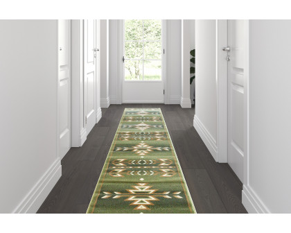 BLNK - Lodi Collection Southwestern Style Olefin Area Rug with Jute Backing