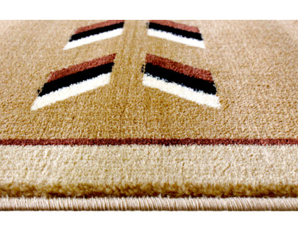 BLNK Lodi Collection Southwestern Style Olefin Area Rug with Jute Backing - Brown, 6'W x 9'L