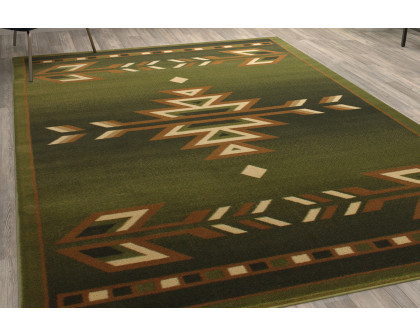 BLNK - Lodi Collection Southwestern Style Olefin Area Rug with Jute Backing