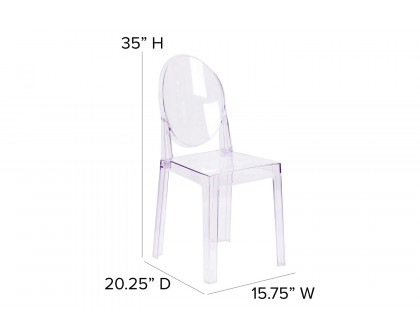 BLNK - Revna Ghost Chair with Oval Back