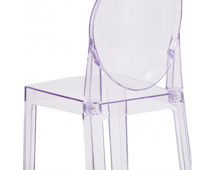 BLNK - Revna Ghost Counter Stool with Oval Back in Revna Transparent Crystal