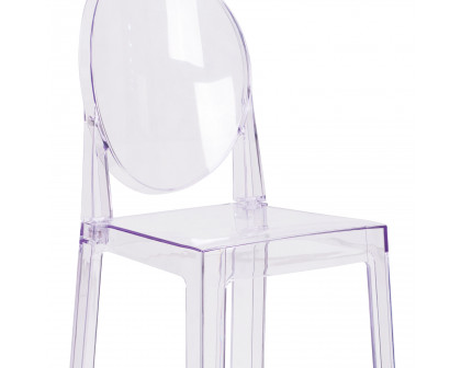 BLNK - Revna Ghost Bar Stool with Oval Back in Revna Transparent Crystal