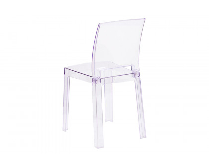 BLNK - Emilie Ghost Chair with Square Back in Transparent Crystal