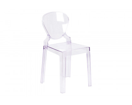 BLNK - Theo Ghost Chair with Tear Back in Transparent Crystal