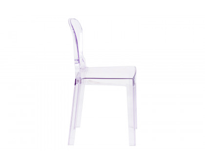 BLNK - Theo Ghost Chair with Tear Back in Transparent Crystal