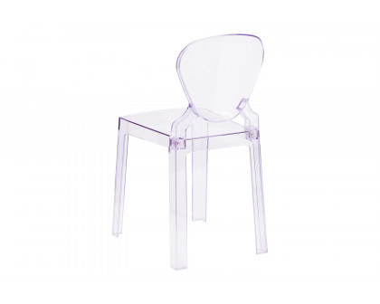 BLNK - Theo Ghost Chair with Tear Back in Transparent Crystal