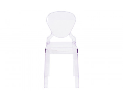 BLNK - Theo Ghost Chair with Tear Back in Transparent Crystal