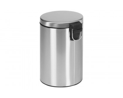 BLNK Round Stainless Steel Fingerprint Resistant Soft Close Step Trash Can -3.2 Gallons (12L) - 3.2 Gall