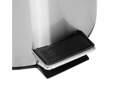 BLNK Round Stainless Steel Fingerprint Resistant Soft Close Step Trash Can -3.2 Gallons (12L) - 3.2 Gall