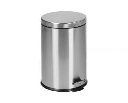 BLNK Round Stainless Steel Fingerprint Resistant Soft Close Step Trash Can - 5.3 Gallons (20L) - 5.3 Gall