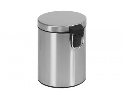 BLNK Round Stainless Steel Fingerprint Resistant Soft Close Step Trash Can - 1.3 Gallons (5L) - 1.3 Gall