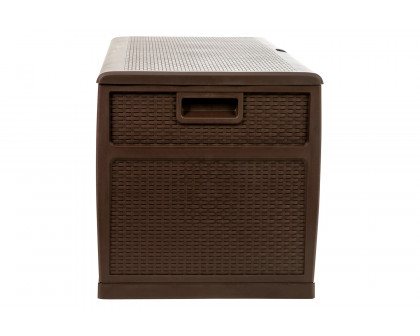 BLNK Nobu Outdoor 120 Gallon Plastic Deck Box - Brown