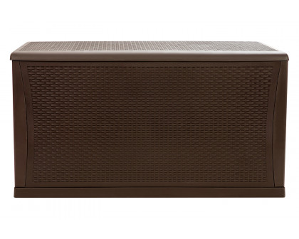 BLNK Nobu Outdoor 120 Gallon Plastic Deck Box - Brown