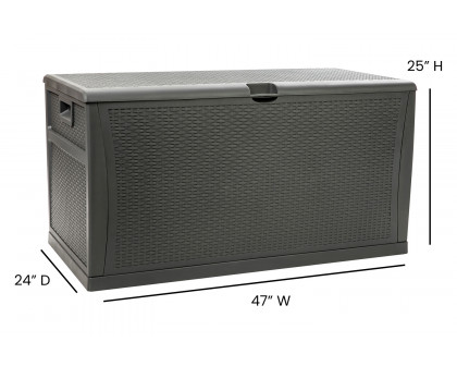 BLNK Nobu Outdoor 120 Gallon Plastic Deck Box - Gray