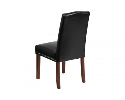 BLNK - HERCULES Hampton Hill Series LeatherSoft Parsons Chair with Silver Accent Nail Trim