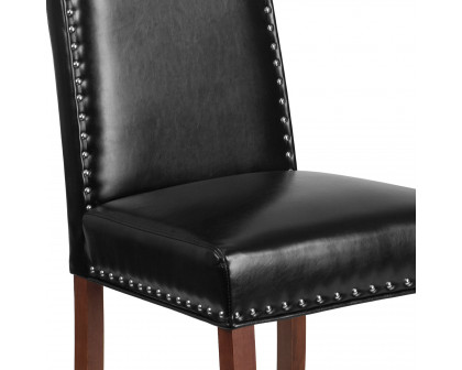 BLNK - HERCULES Hampton Hill Series LeatherSoft Parsons Chair with Silver Accent Nail Trim